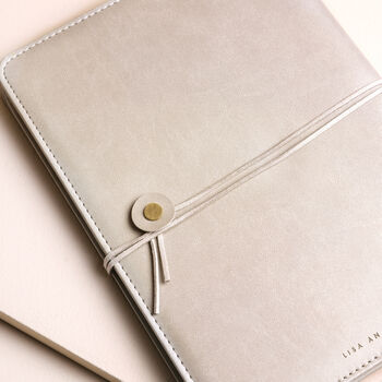 Personalised Initial Vegan Leather Refillable Notebook, 5 of 10