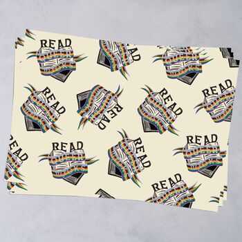 Read Queer Books Wrapping Paper Sheets, 2 of 3