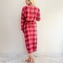 Brushed Cotton Dressing Gown In Sunset Plaid, thumbnail 4 of 7