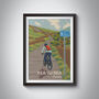 Sea To Sea C2 C Coast To Coast Cycling Travel Poster, thumbnail 1 of 8