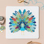 Mandala Peacock Cross Stitch Kit, thumbnail 2 of 5