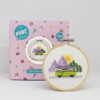 'Campervan' Mini Cross Stitch Kit, 2 of 2