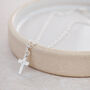 Sterling Silver Cross Charm Anklet, thumbnail 2 of 4