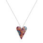 Tiger Lily Modern Vintage Floral Heart Necklace, thumbnail 1 of 3