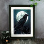 Raven And Moon Giclée Art Print, thumbnail 1 of 6