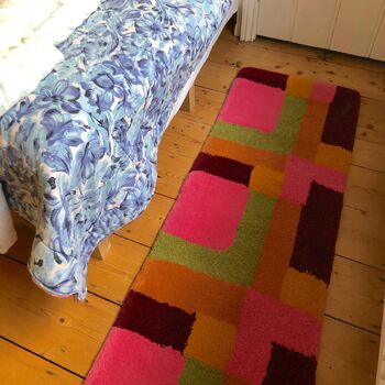 Handmade Tufted Multi Coloured Mini Runner Rug, 3 of 12