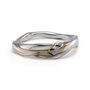 Flowing Sterling Silver And Gold Ring, thumbnail 4 of 5