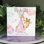 Its A Girl Personalised New Baby Card, thumbnail 7 of 7