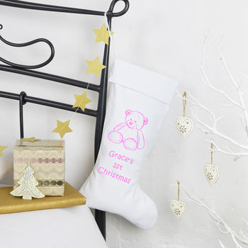 Personalised 'Baby's 1st Christmas' Stocking, 2 of 3