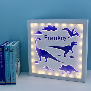 Personalised Dinosaur Night Light Box Light, 4 of 10
