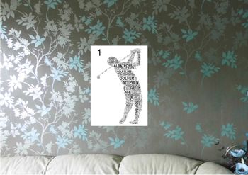 Golfer Personalised Print