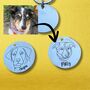 Customisable Dog Tag, Pet ID Tag With Pet Portrait, thumbnail 1 of 5