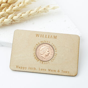 16th Birthday 2009 Penny Personalised Wallet Card, 2 of 6
