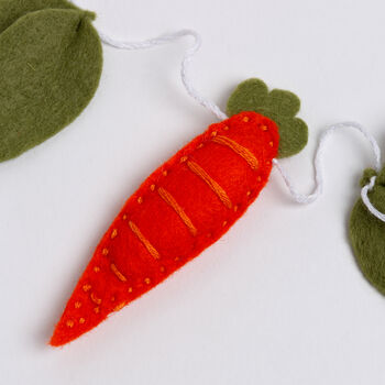 Carrot And Rabbit Garland Felt Craft Kit, 3 of 5