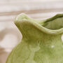 Green And White Dipped Ceramic Jug Vase, thumbnail 5 of 9