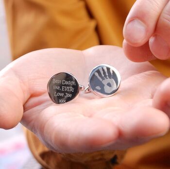Father's Day Hand Print Cufflinks, 2 of 9