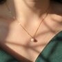 Minimalist Dainty Natural Pearl Gold Plated Necklace, thumbnail 2 of 5