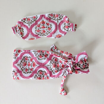 Fair Trade Eye Mask, Handmade Indian Cotton Block Print, 2 of 9
