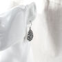 Silver Plated Floral Dangle Earrings, thumbnail 7 of 7