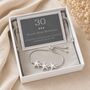 30th Birthday Three Star Drawstring Bracelet, thumbnail 7 of 8