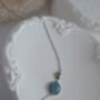 Aquamarine Gem Sterling Silver Necklace,March Birthstone Necklace,Waterproof Stainless Steel Jewellery Gift For Her, thumbnail 1 of 10