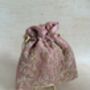 Pink Silk Embroidered Potli Bag, thumbnail 5 of 8