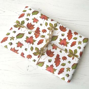 Autumnal Leaves Luxury Wrapping Paper, 5 of 7