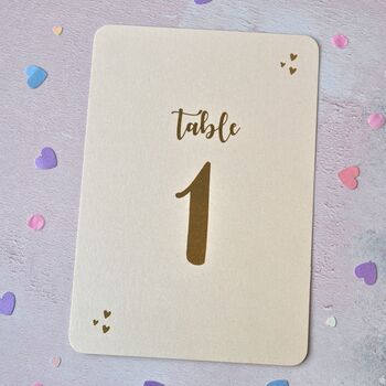 Gold Foiled Heart Table Card, 2 of 3