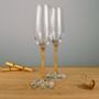 Pair Of 24ct Gold Filled Stem Champagne Flutes, thumbnail 1 of 5
