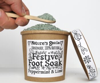 Peppermint And Lime Festive Foot Soak Tub, 4 of 9