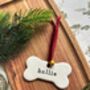 Personalised Clay Dog Christmas Decoration, thumbnail 1 of 3