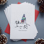 Santa's Little Helper Dachshund Christmas Card Or Pack, thumbnail 1 of 2