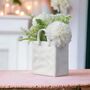 Luxury Mini Handbag Shape White Vase, thumbnail 7 of 8