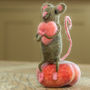 Sitting Hugging Heart Mouse, thumbnail 1 of 8