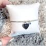 Sterling Silver Double Heart Personalised Bracelet, thumbnail 1 of 4