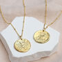 Gold Reversible Roman Coin Satellite Chain Necklace, thumbnail 2 of 5