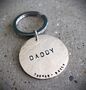 Personalised Sterling Silver Daddy’ Keyring, thumbnail 1 of 2