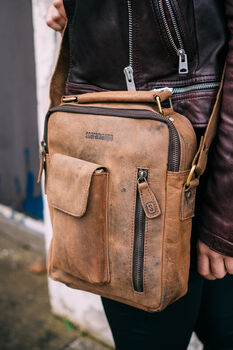 Personalised Leather Shoulder Bag, 4 of 12