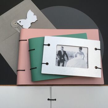 Personalised Leather Photo Album And Frame Gift Set, 3 of 9