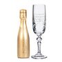 Crystal Personalised Champagne Flutes And Gold Prosecco, thumbnail 2 of 3