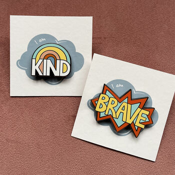 Be Kind Rainbow Enamel Pin Badge, 3 of 6