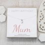 Sterling Silver Necklace – Happy Birthday Mum, thumbnail 1 of 3