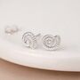 Sterling Silver Ammonite Fossil Stud Earrings – 6mm, thumbnail 1 of 11