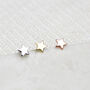 20th Anniversary Sterling Silver Star Message Earrings, thumbnail 3 of 7