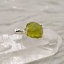 Raw Peridot Sterling Silver Pendant Necklace, thumbnail 11 of 12