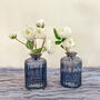 Blue Glass Bottle Vases Florence Set Of Two, thumbnail 1 of 4