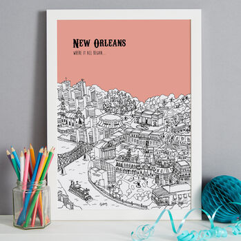 Personalised New Orleans Print, 5 of 10