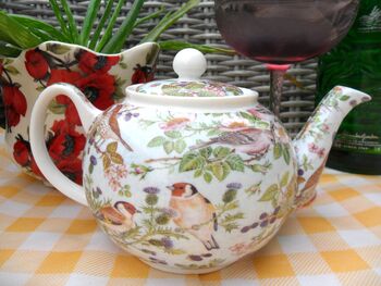 Two Cup Teapot In British Birds Design, 8 of 9