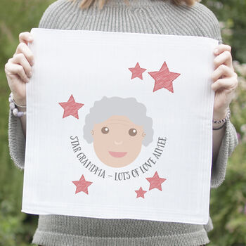 Personalised Handkerchief Pair For Granny Gift, 3 of 7