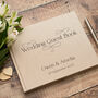 Decorative Text Design Personalised Wedding Guest Book, thumbnail 2 of 11